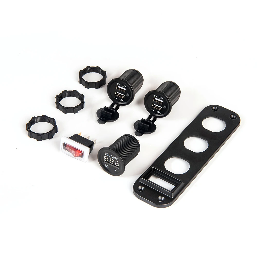 4 в 1 автомобильное зарядное устройство с двумя USB-портами 2 + А | Кабели адаптеры и