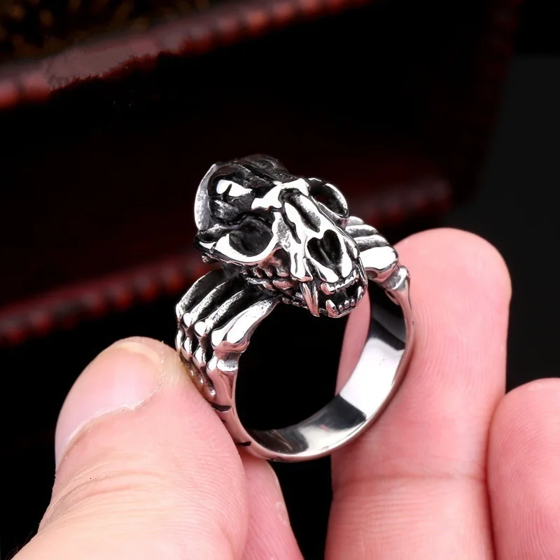 Мужское кольцо змейка стимпанк Череп мужские кольца для мужчин на палец