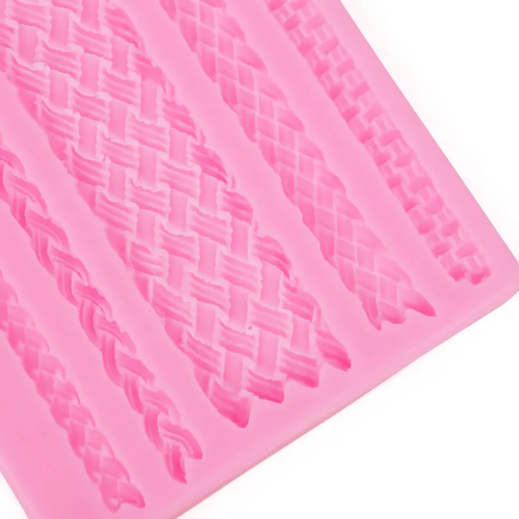 

jsutdolife Rope Fondant Mold Non-stick Creative Silicone Cake Mold Cake Border Fondant Mold Candy Mold 3D mold DIY