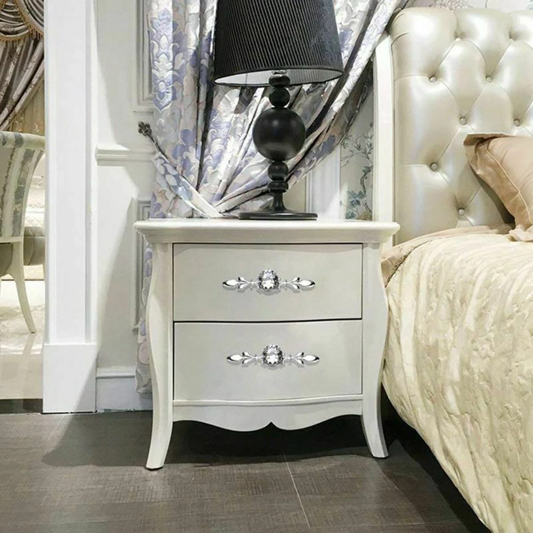 

With Silver Plate Pull handle Diamond Shape Cabinet Cupboard Furniture