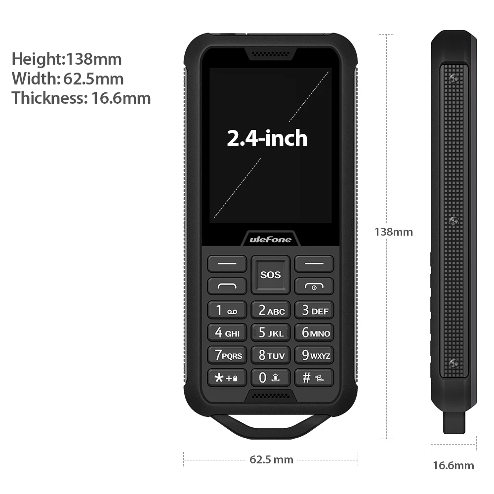 Ulefone Armor Mini 2 Мобильный телефон IP68 водонепроницаемый открытый мобильный 4 &quotMTK6261D