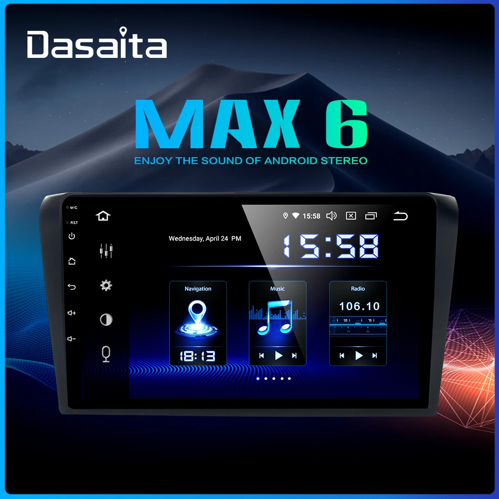 Dasaita автомобильный сенсорный экран 9 дюймов 1 Din Android 0 для Mazda 3 радио плеер 2006 2007 2008