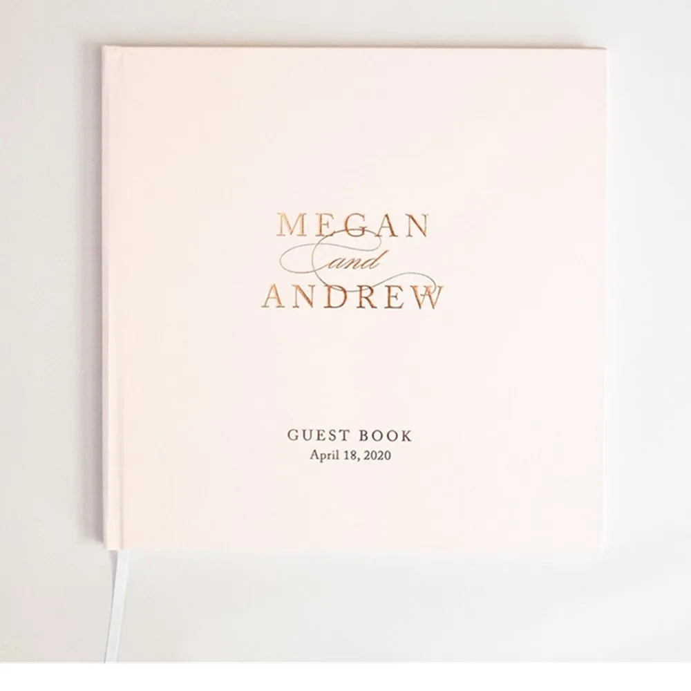 Индивидуальные имена мистер и миссис Свадебная Гостевая книга гостевая rosegold