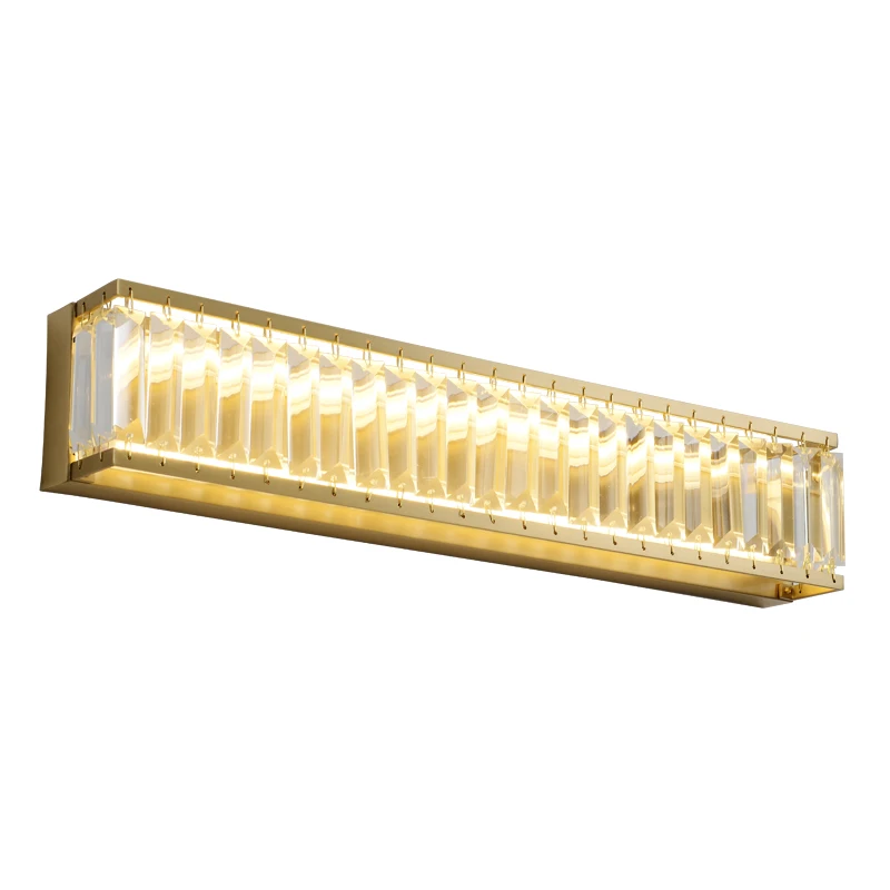 Американский медный хрустальный светильник роскошный зеркальный фронтальный