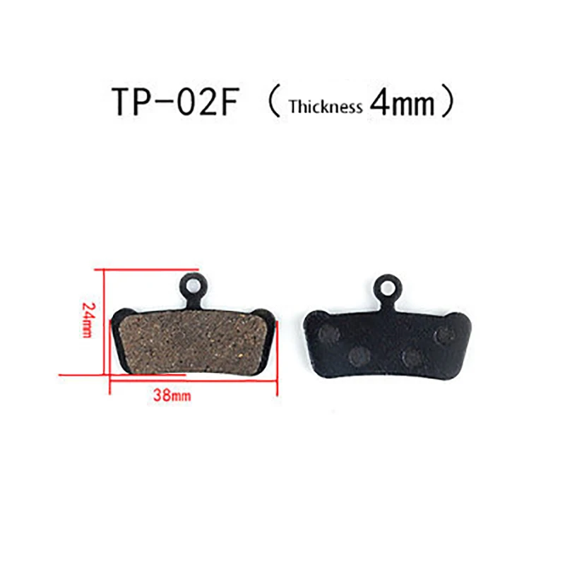 TP-02F 1 пара(2 шт.) MTB велосипедный велосипед велосипедные дисковые Тормозные колодки полуметаллические тормозные колодки для SHIMANO SRAM AVID HAYES TEKTRO Magura Formula - Цвет: TP-02F
