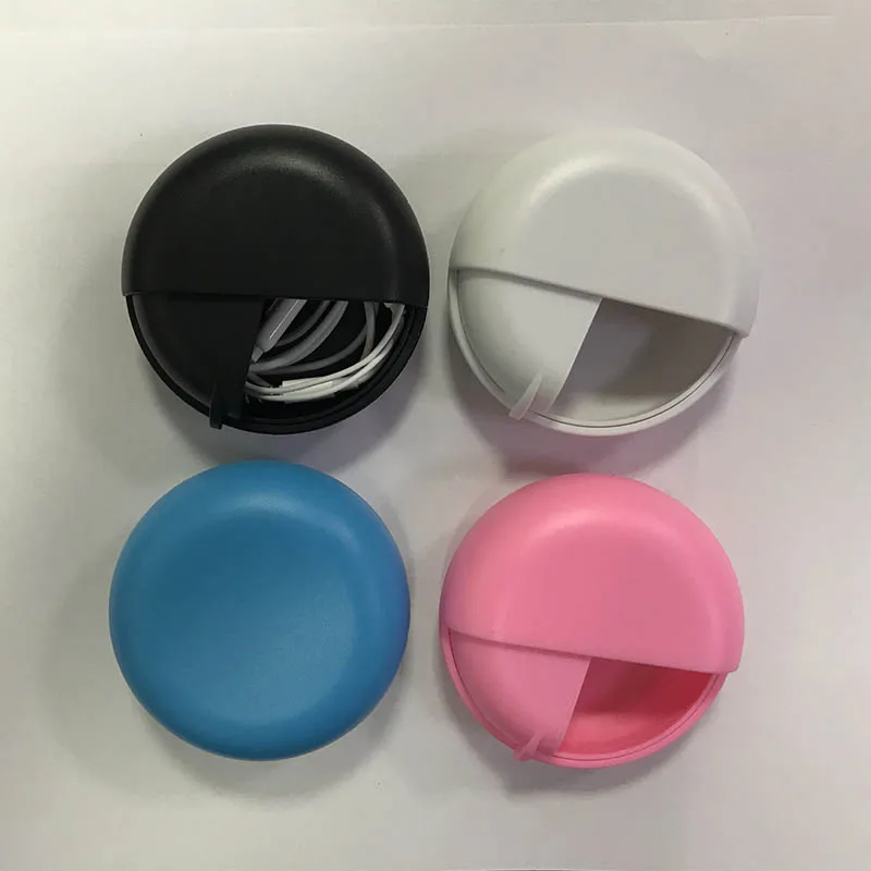 Круглый футляр для наушников Вращающаяся крышка контейнер аксессуары дома 1 шт. |