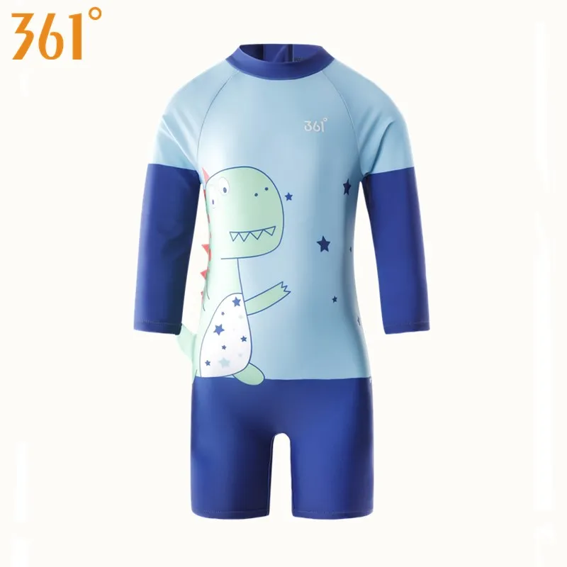 361 Kids Swimsuit One Piece Swimwear Boys Bathing Suit Long Sleeve Sun Protection Dinosaur Swimming for Children Beach Pool | Спорт и