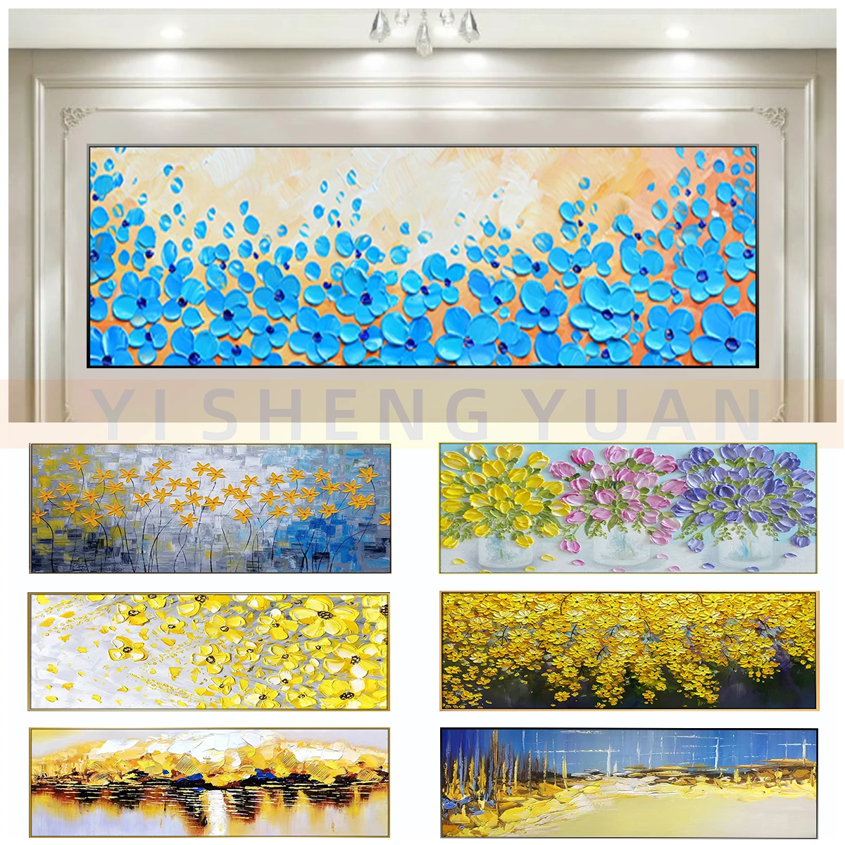 

Hot Selling Flower Colorful Canvas Oil Painting Pure Handmade Home Wall Decoration Art Painting For Living Room Wall Pictures