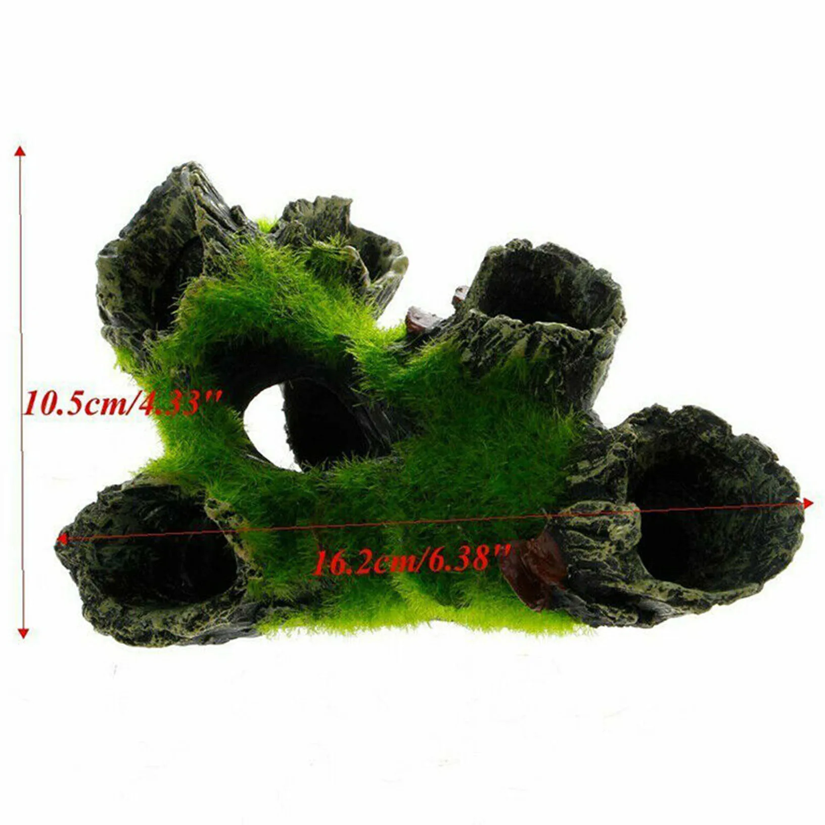 Украшение для аквариума смола вид горы рыба игровое дерево домик отверстие