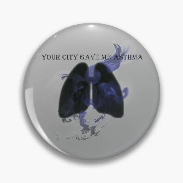 

Blue Version Of Your City Gave Me Asthma Customizable Soft Button Pin Badge Collar Cartoon Cute Brooch Lapel Pin Decor Jewelry