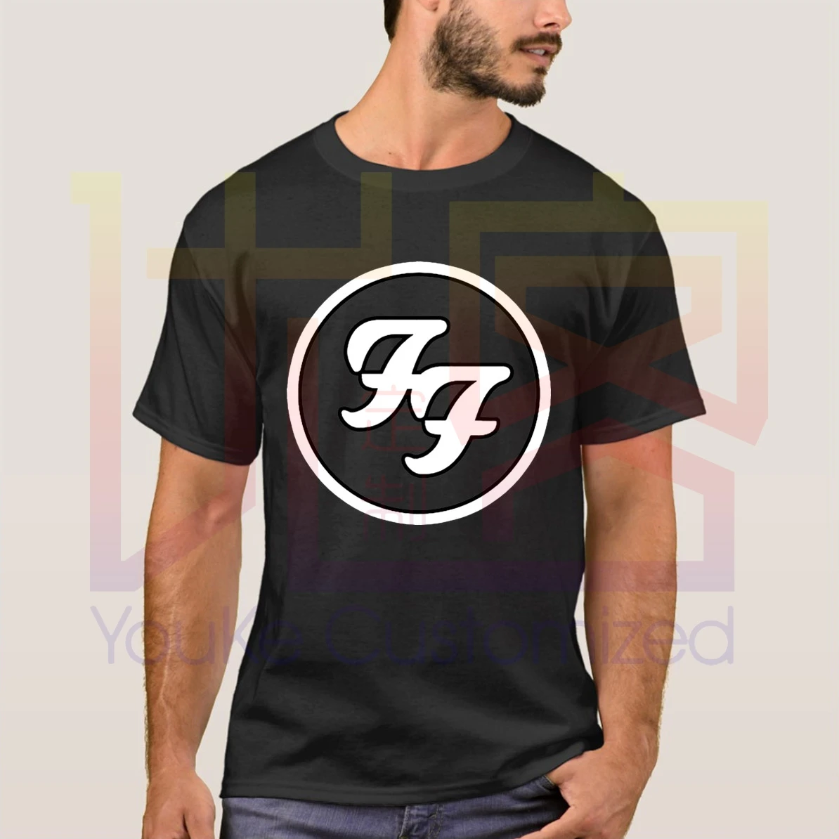 Новые 2020 летние Foo Fighters Логотип 100% хлопковая футболка с круглым вырезом