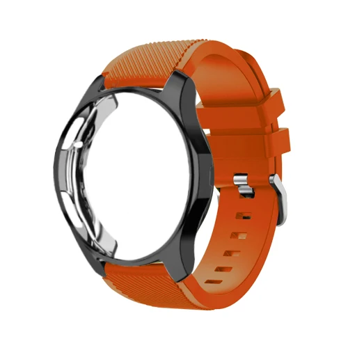 Apricot orange 20 Ремешок+ чехол для samsung gear S3 Frontier ремешок для Galaxy watch 46 мм 42 м 22 мм ремешок для часов Универсальный защитный ремешок аксессуары для часов 20 - Цвет ремешка: Apricot orange 20