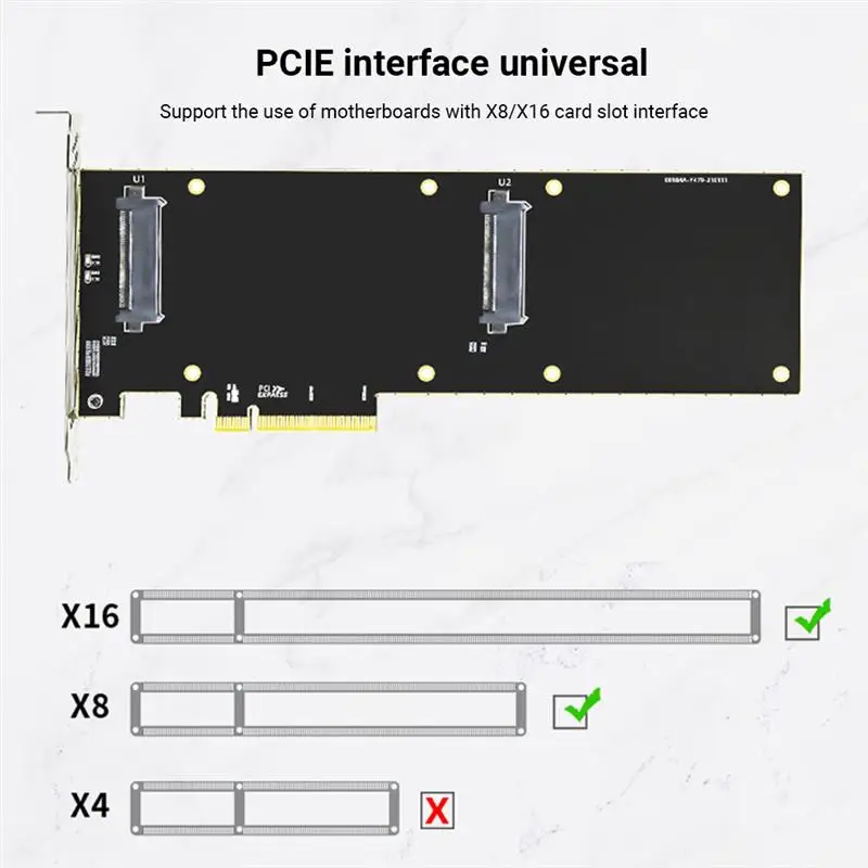 переходная карта pci e u 2 к pci e x8 адапт