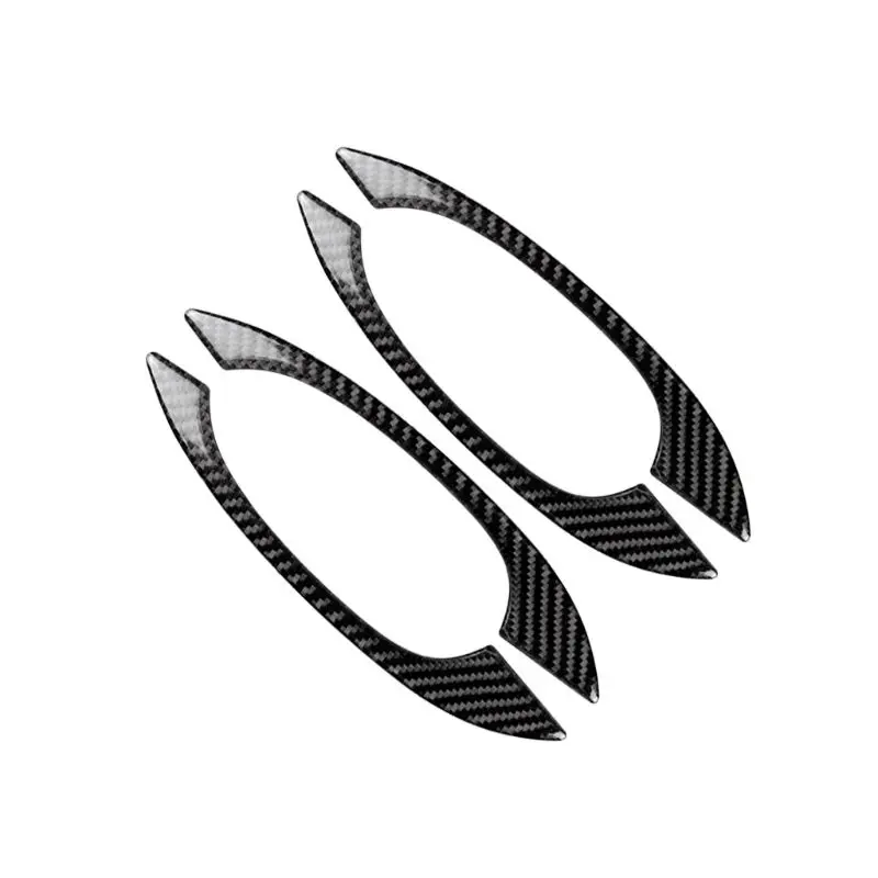 Углеродное волокно ручка двери декоративный чехол с блестками отделка 4 шт для