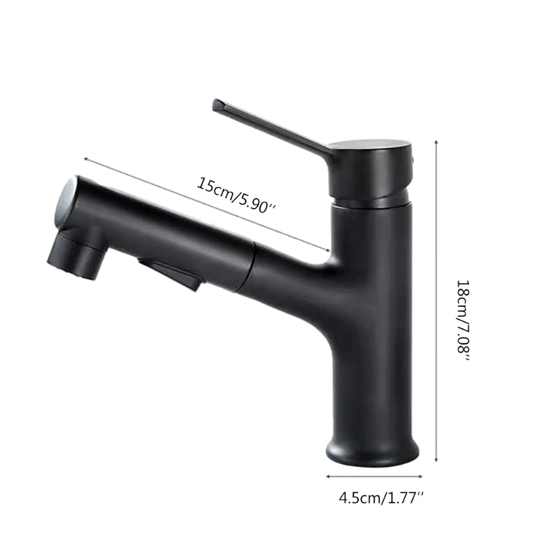 

Pull Out Basin Vessel Sink Taps Deck Mounted Brass Hot and Cold Washing Basin Faucet Antique Brass Bathroom Faucet