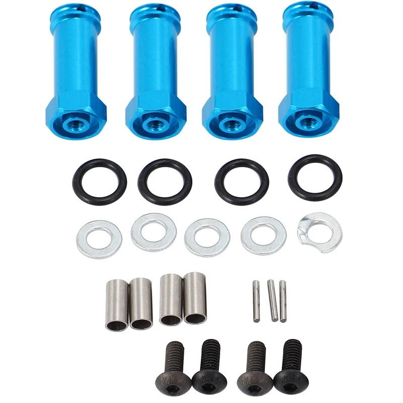 

2 Set RC Car Part: 1 Set Gearbox Upgrade Transmission Box & 1 Set 12mm Lengthen Combiner Wheel Hex Adapters