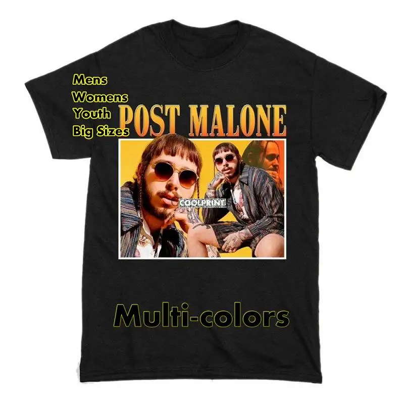

Post Malone Short Sleeve Famous Shirt Softstyle T Shirt T Shirts Oversized Mens Fashion Originality Graphic Shirts