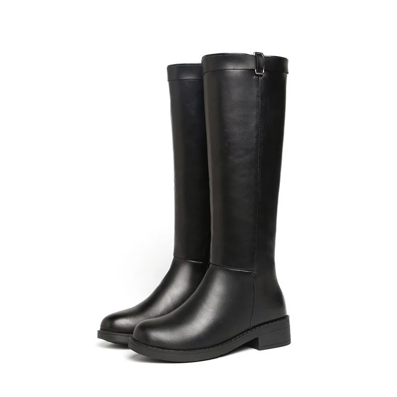 LZJ женская зимняя обувь сапоги до колена на высоком каблуке Большой Размеры Угги