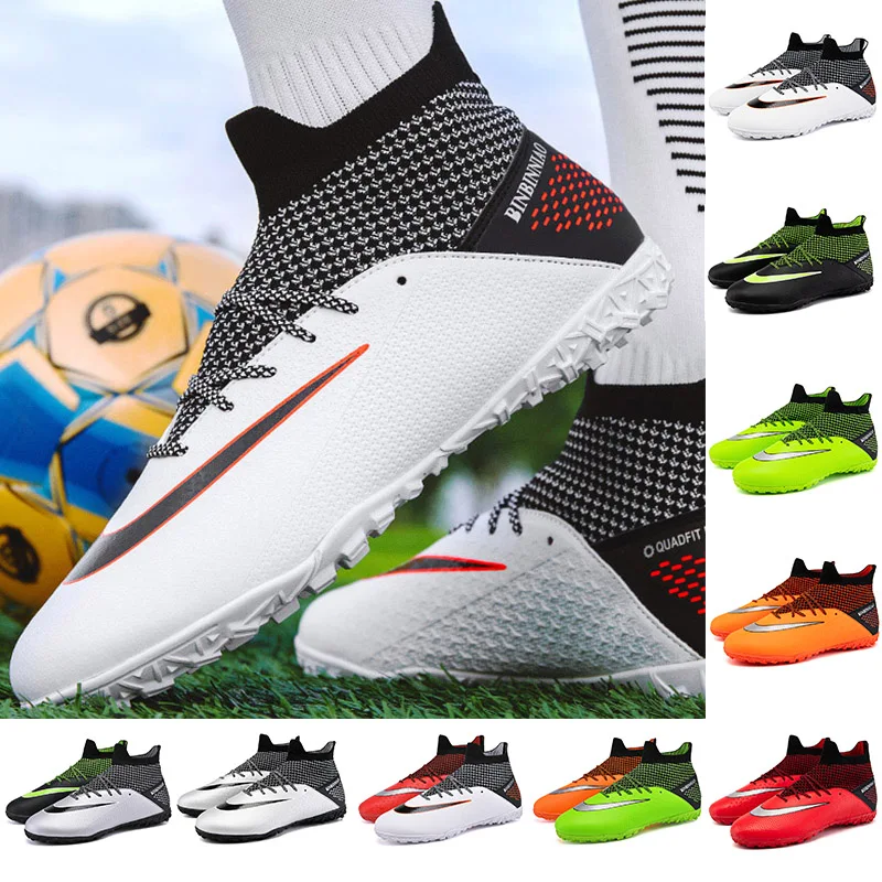 

сороконожки для футбола Футбольная обувь, мужские высокие ботильоны, детские футбольные тренировочные туфли, Дышащие футбольные ботинки для подростков, спортивные кроссовки
