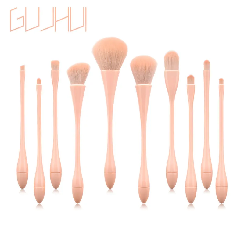 10 шт. Косметическая кисть маленькая талия набор для основы пудры румян тени век