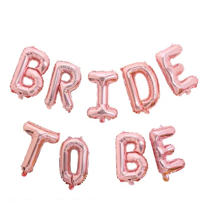 16 inch Rose Gold BRIDE LOVE Letter Foil Balloons Wedding Decor Bride Love For Ballon Valentine's Party | Дом и сад