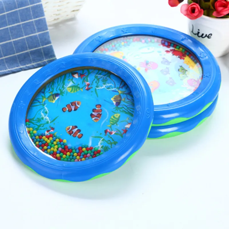 

1pc Blue Ocean Wave Bead Drum Fishes Musical Educational Toys for Children Music Enlightenment Kids Baby Learning Oyuncak Toys