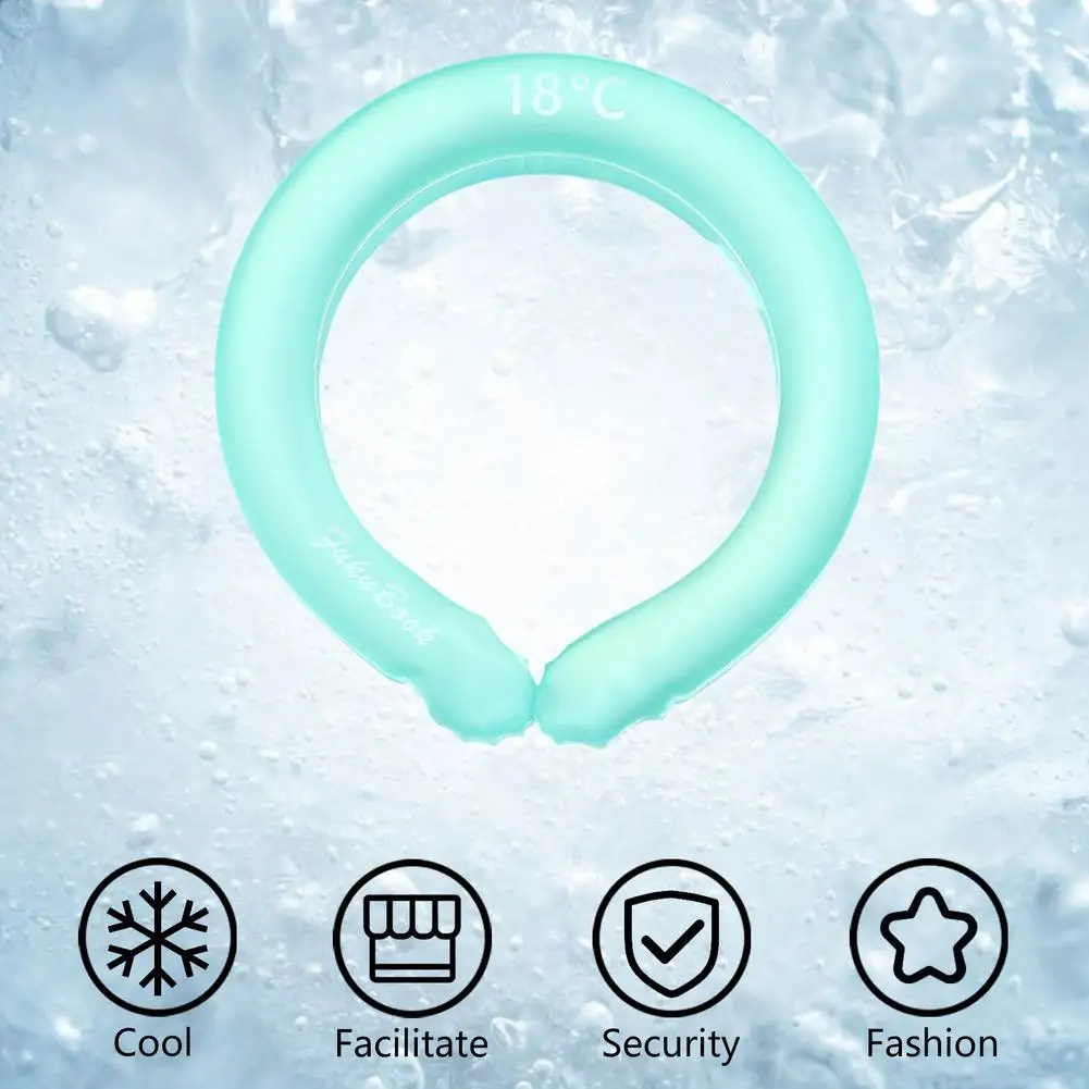 

Охлаждающая трубка для шеи, носимая охлаждающая Шейная обертка для лета, разогрев, свободные руки, охлаждающий гель, многоразовый охлаждающ...