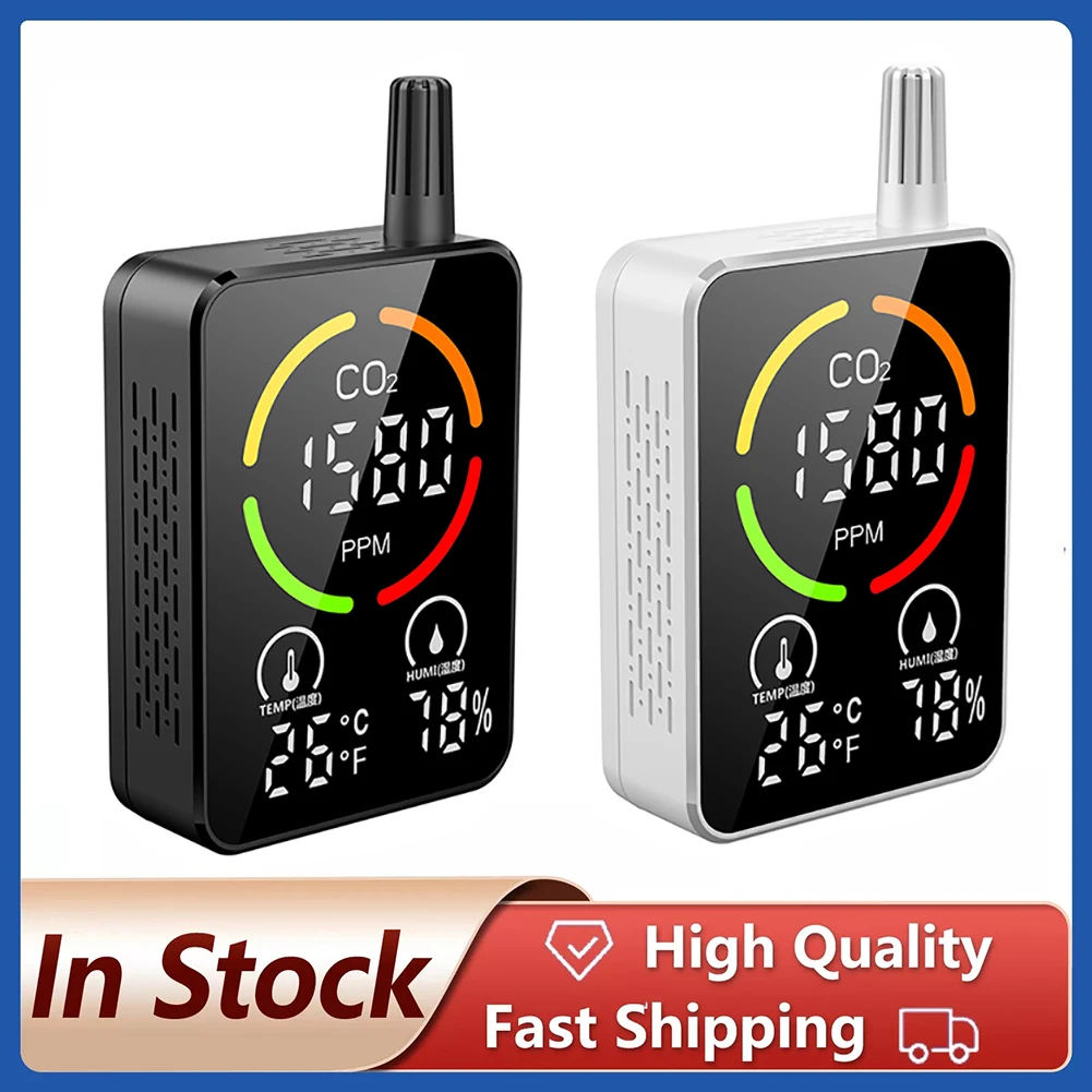 

Датчик углекислого газа, детектор для контроля воздуха в теплицах, для складов, контроля качества воздуха, температуры и влажности