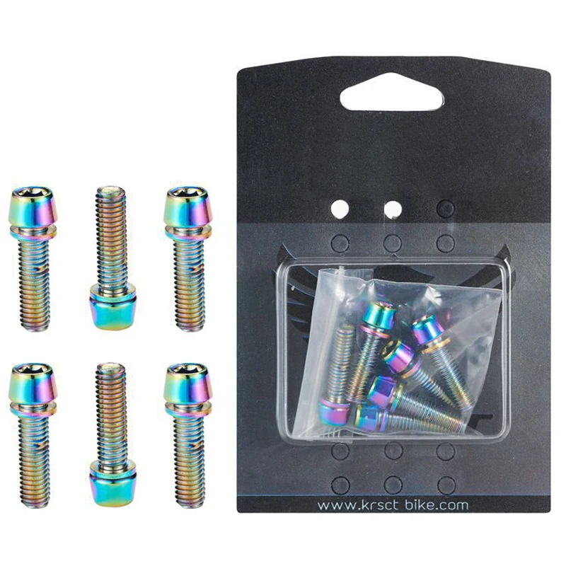 

6 шт. нержавеющая сталь винт велосипедный M6/M5 * 18 мм Горный Руль красочный винт