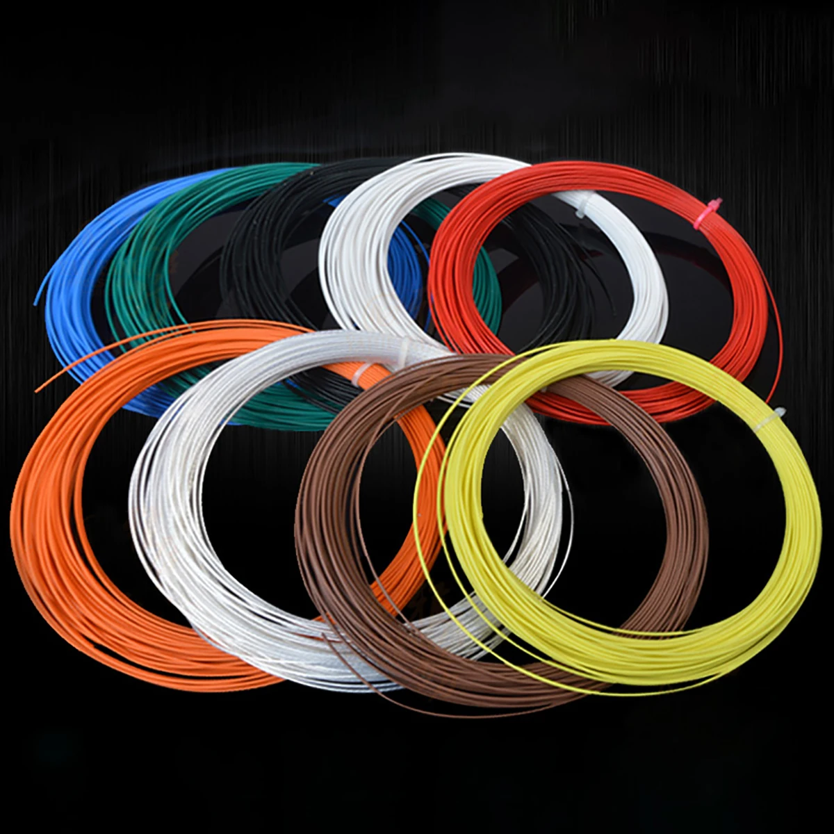 

1 meters PTFE Insulation Cable 13AWG ~ 8AWG High Purity OFC Copper Silver Plated Wire 2.5mm ~ 10mm Colourful Audio Wire