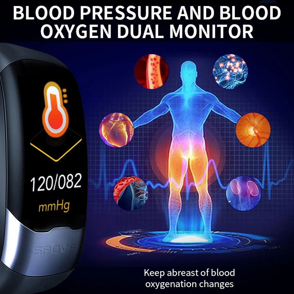 

GIAUSA ECG Smart Bracelet HRV Heart Rate Blood Pressure Monitor Smart Band Men IP67 Waterproof Running Swimming Sport Wristbands