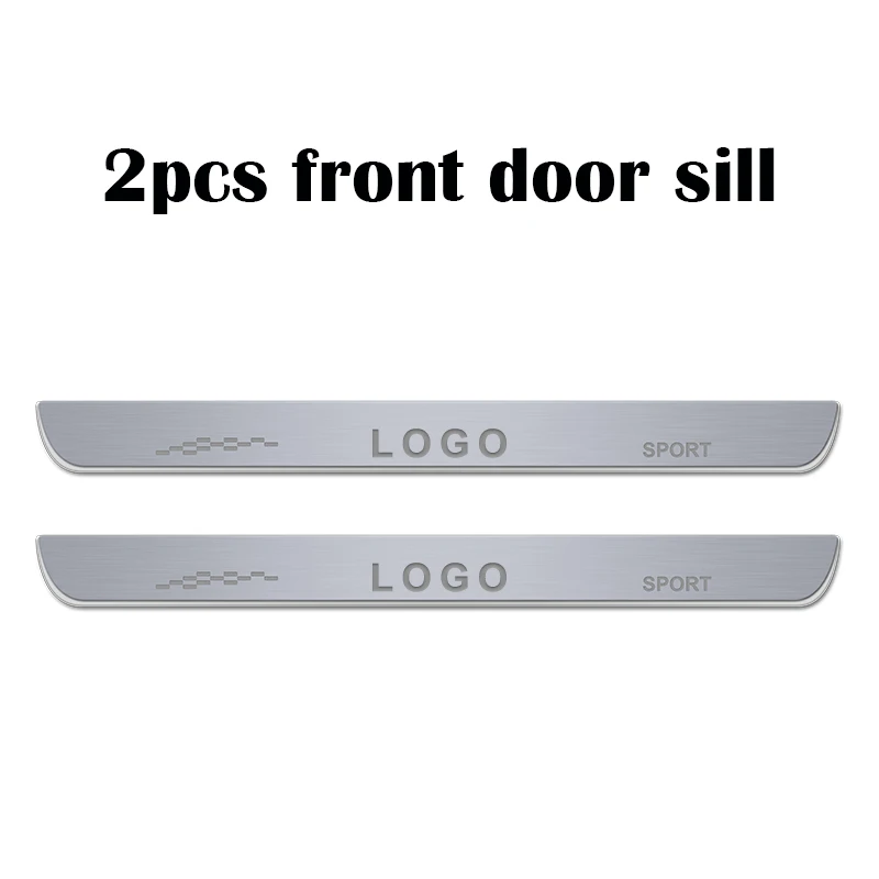 front 2pcs pattern4 Светодиодный порог для Toyota Land Cruiser 200, Накладка на порог педали, автомобильный светильник, аксессуары - Название цвета: front 2pcs pattern4