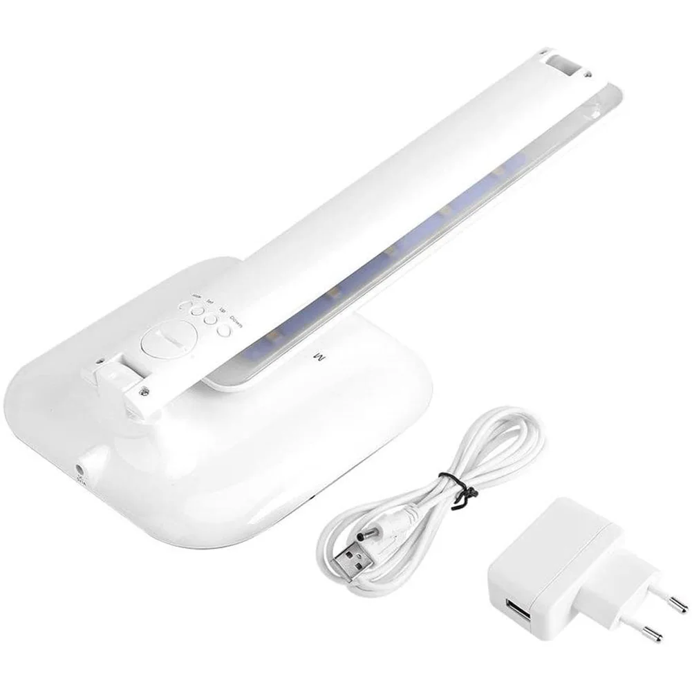 

Eye Protect Dimmable Foldable LED Touch Switch Desk Lamp Date Time Temperature Function Black