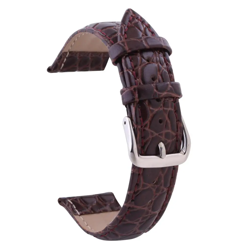 

Unisex Faux Leather Wrist Strap Crocodile Grain Pin Buckle Watchband Watch Belt Wholesale