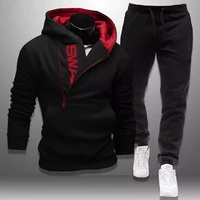 mens casual tracksuit sweatshirtsweatpant 2 pieces set sportswear outfit autumn sportswear outfit male pullover hoodies suit