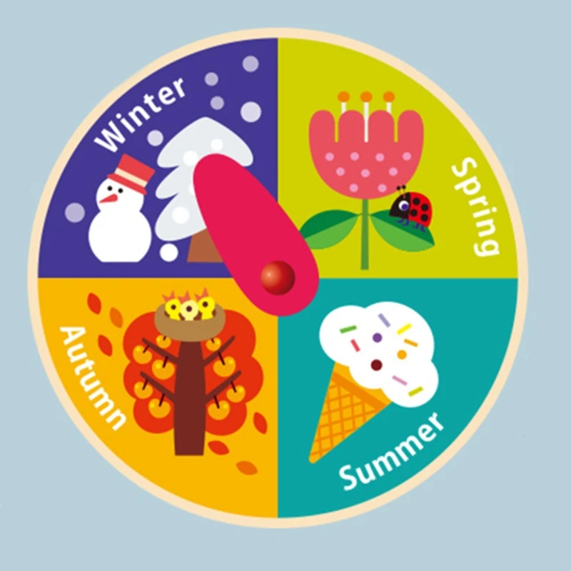 

NEW Baby Wooden Busy Board Montessori Weather Season Time Cognitive Puzzles XX9E