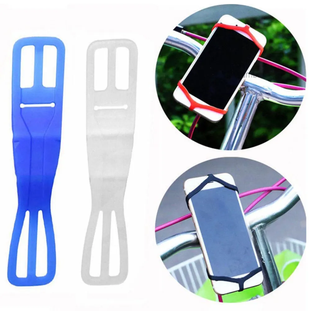 

Bike Bicycle Cycling Silicone Elastic Strap Bandage Fixed Holder For Mobile Phone Drop shipping