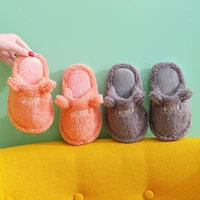 new cartoon autumn and winter childrens cotton slippers for boys indoor warm non slip furry slippers cute girls fur slippers