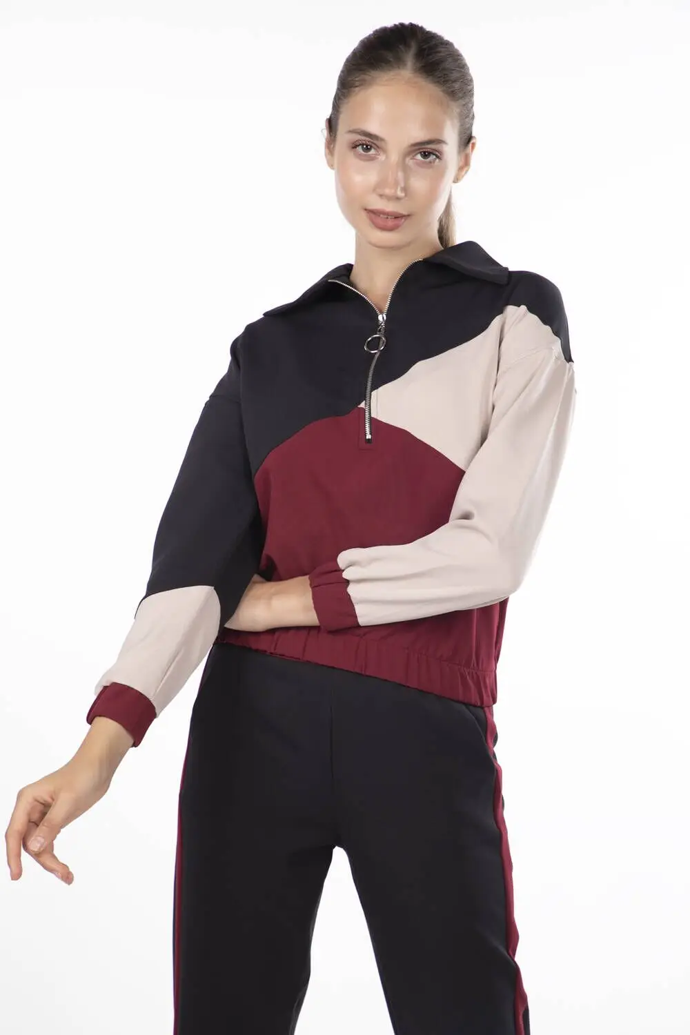 

Elastic Womens Geometric Tracksuit Piece Set
