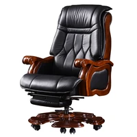fashion minimalist modern computer home recliner lift swivel chair leather executive massage solid wood office chair leather