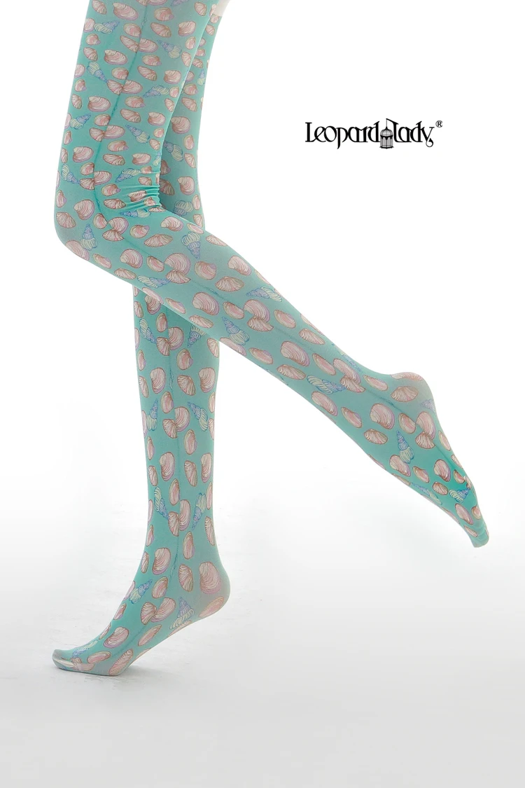 2022 Promotion Rushed Poly Fishnet Stockings Crotchless Fashion Ladies Pantyhose Print Marine Wind Bottoming Female Velvet | Женская