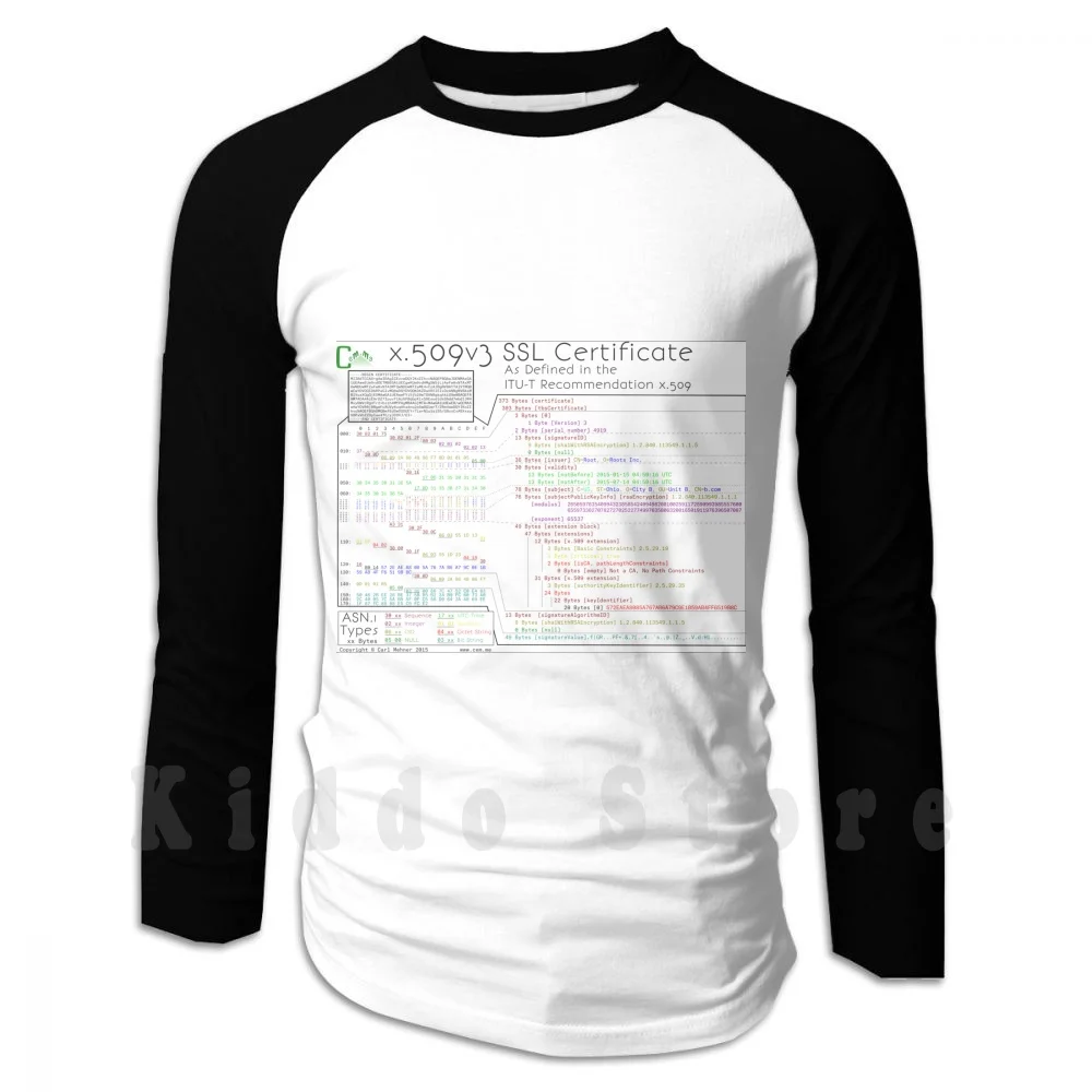 

X.509 Certificate Hoodie Long Sleeve X509 Tls Ssl Crypto Asn1