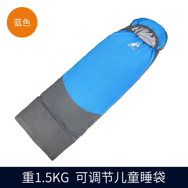 

Hewolf Outdoor Camping Children Sleeping Bag Indoor Anti-Kick Quilt All Seasons-Season Thick Warm Cold-Proof Can Add Large space