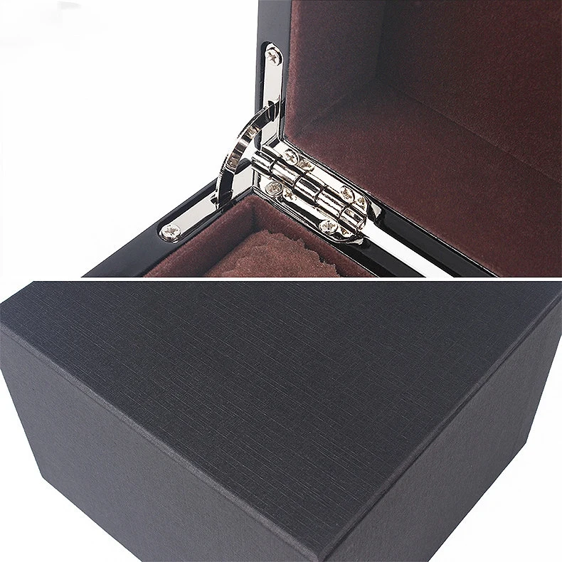Черный лакированный деревянный высокого класса коробка для часов бренд