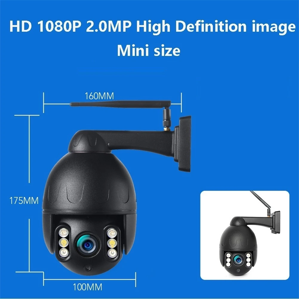 Новая беспроводная IP скоростная купольная камера Wifi HD 1080P PTZ для наружного видеонаблюдения с автофокусом 5X зумом Поддержка sd-карты металлическое наблюдение