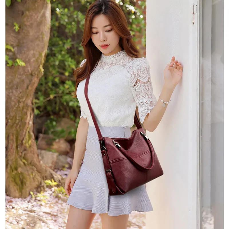 

Women's Bags For Women Bag Over Shoulder High Quality Leather Ladies Hand Bag Bolsos Mujer De Marca Famosa 2021 Sac a Main Femme