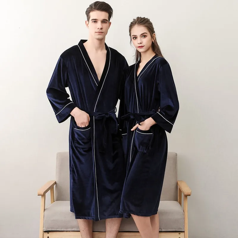 Парные халаты Одноцветный халат кимоно с v-образным вырезом для невесты одежда
