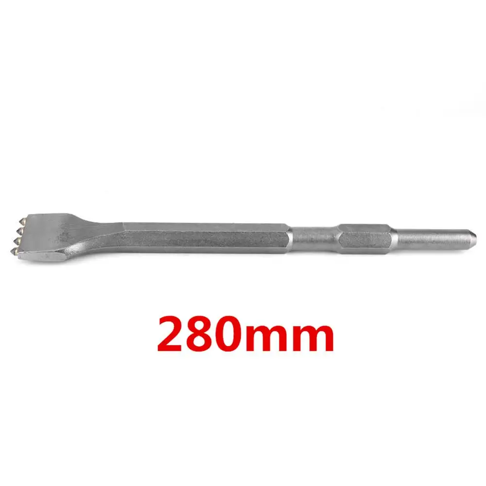 280mm 4T SDS 155/190/280 мм из алюминиевого сплава с двумя Применение Карбиды Вольфрама с шестигранной головкой Долбежные инструмент электрический молоток замены головки бетонного камня доска выравнивания - Цвет: 280mm