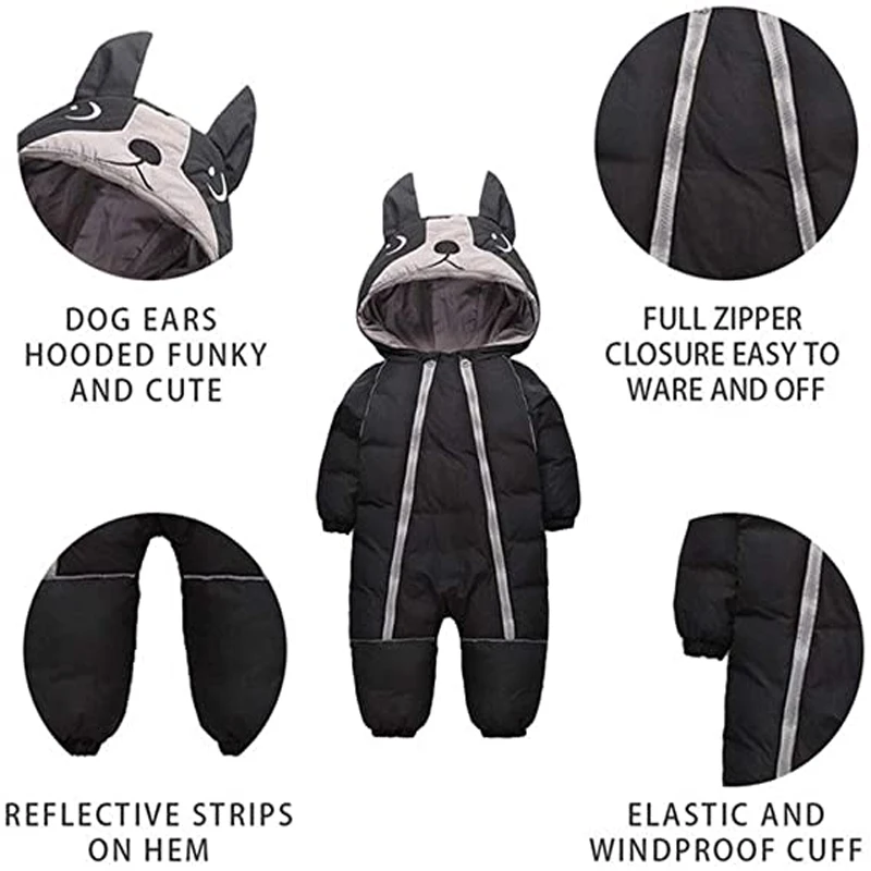 

Baby Infant Boy Girl Clothes For Kid Winter Thick Romper Outwear Warm Hood Snowsuit One Piece Jumpsuit Outfit Halloween Costume