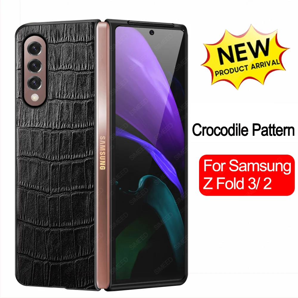 

Противоударный чехол для Samsung Galaxy Z Fold 3, 2, 5G дюйма, из натуральной кожи